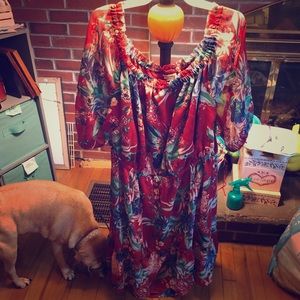 Ava & Viv Red Floral Dress